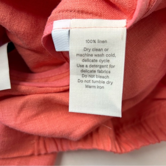 SLEEPER Women's Size‎ XL Coral Dynasty Linen High Rise Wide Leg Pants - Picture 11 of 13